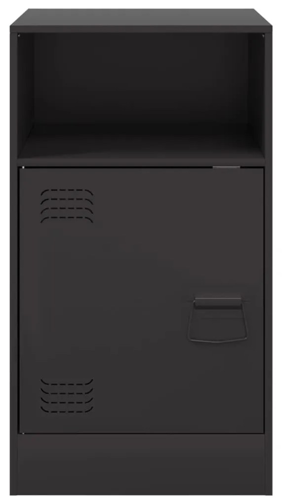 Mesas de cabeceira 2 pcs 34,5x39x62 cm aço preto