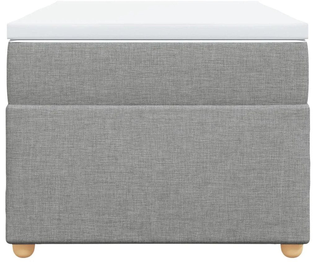 Cama com molas/colchão 90x200 cm tecido cinza-claro