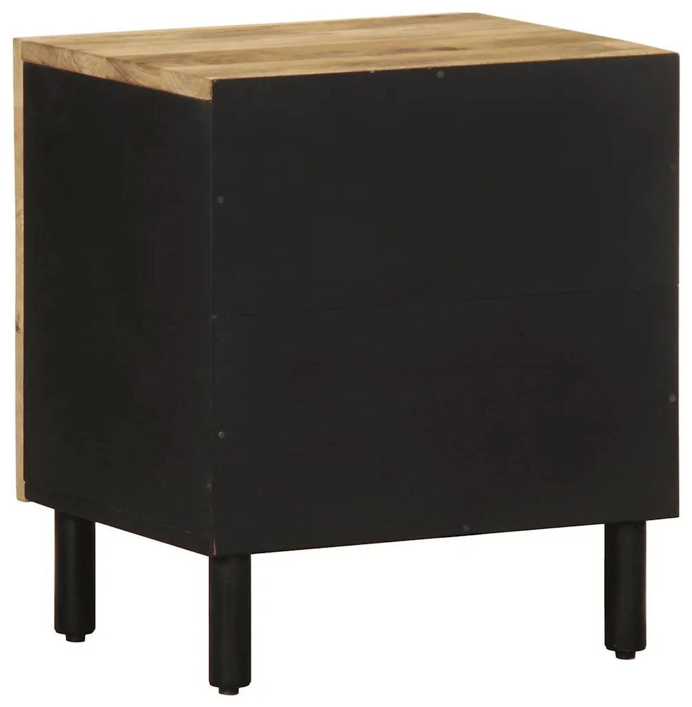 Mesa de cabeceira 40x33,5x46 cm madeira mangueira áspera maciça