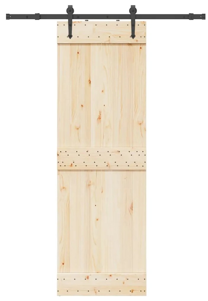 vidaXL Kit de ferragens para porta deslizante 152,5 cm aço preto