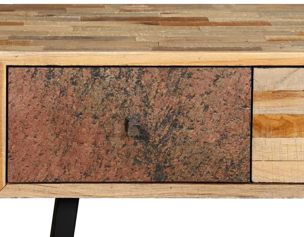 Mesa consola teca reciclada maciça 120x30x76 cm