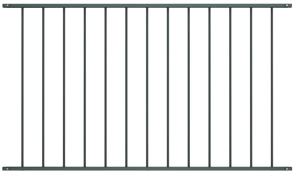 vidaXL Painel de vedação em aço com revestimento em pó 1,63x1 m antracite