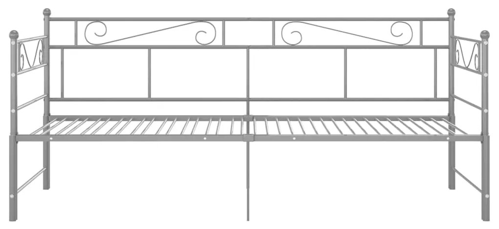 Estrutura sofá-cama de puxar 90x200 cm metal cinzento