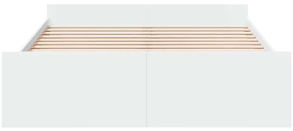 Estrutura de cama c/ gavetas 160x200cm derivados madeira branco