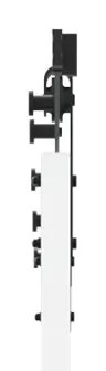 Porta Deslizante vidaXL com Conjunto de Ferragens Brancas 86x211 cm Ma
