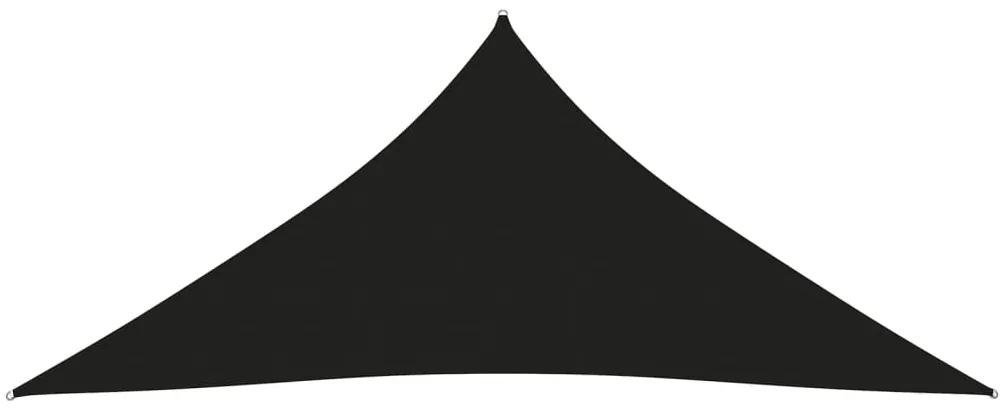 Para-sol estilo vela tecido oxford triangular 4x4x4 m preto