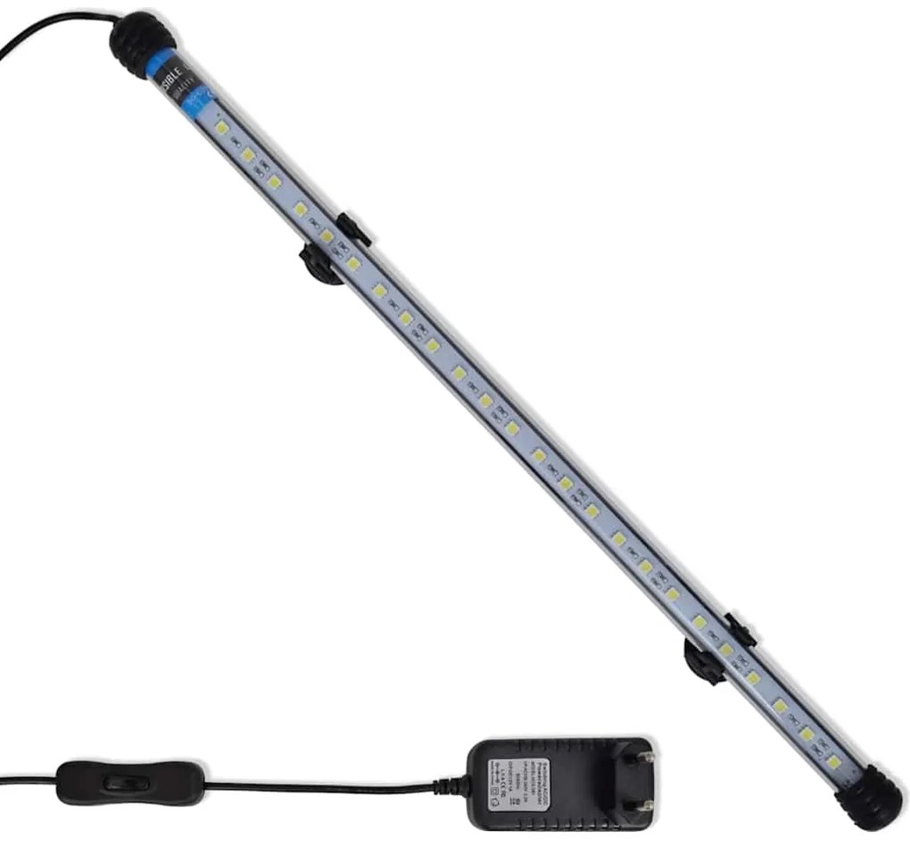 vidaXL Lâmpada LED aquário 48 cm branco