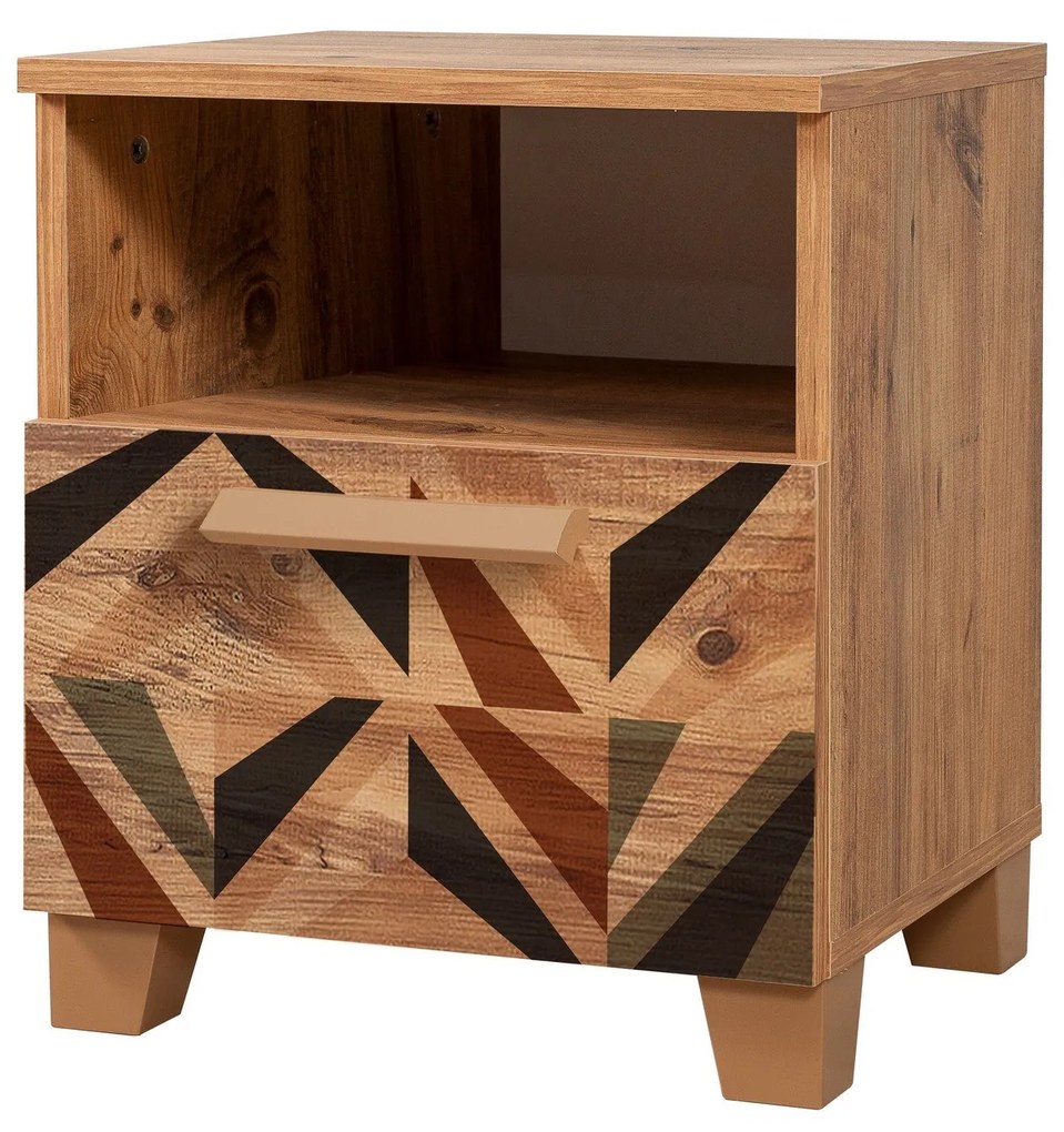 Mesa de Cabeceira Leva Alfa – Pinheiro Atlântico – 45x52x40 cm