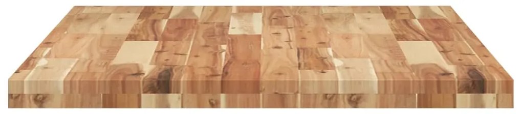 Tampo de secretária 80x70x4 cm acácia maciça acabamento a óleo