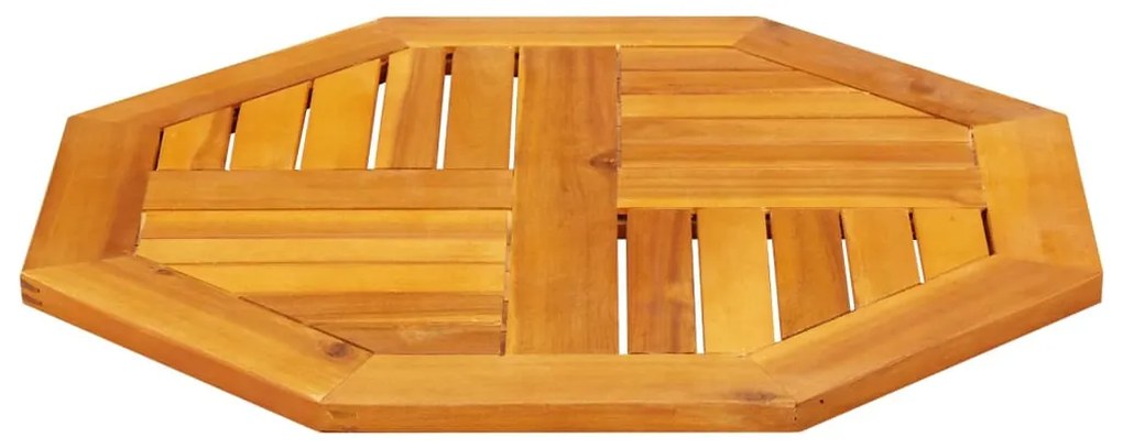Tampo de mesa octogonal 60x60x2 cm madeira de acácia maciça