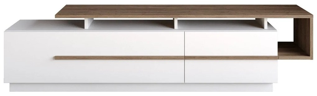 Móvel TV Pia – Nogueira e Branco – 180 x 46,4 x 38,9 cm