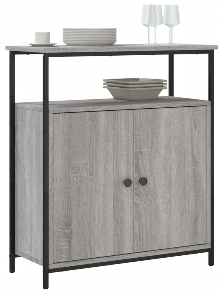 Aparador 70x30x80 cm derivados de madeira cinzento sonoma