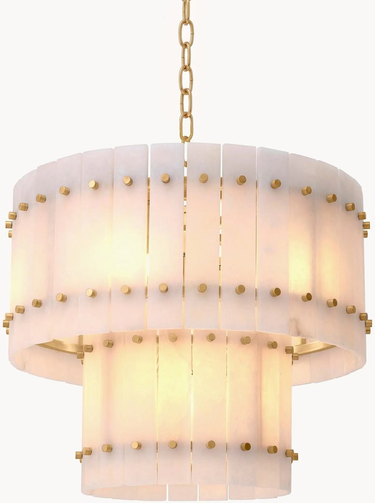 Lustre grande em alabastro com dois níveis Ruby