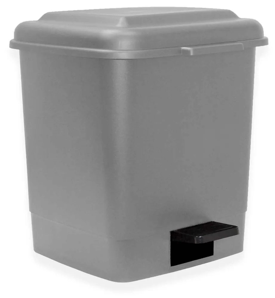 Balde com Pedal e Interior Cinzento 15l 34X32.5X36.5cm