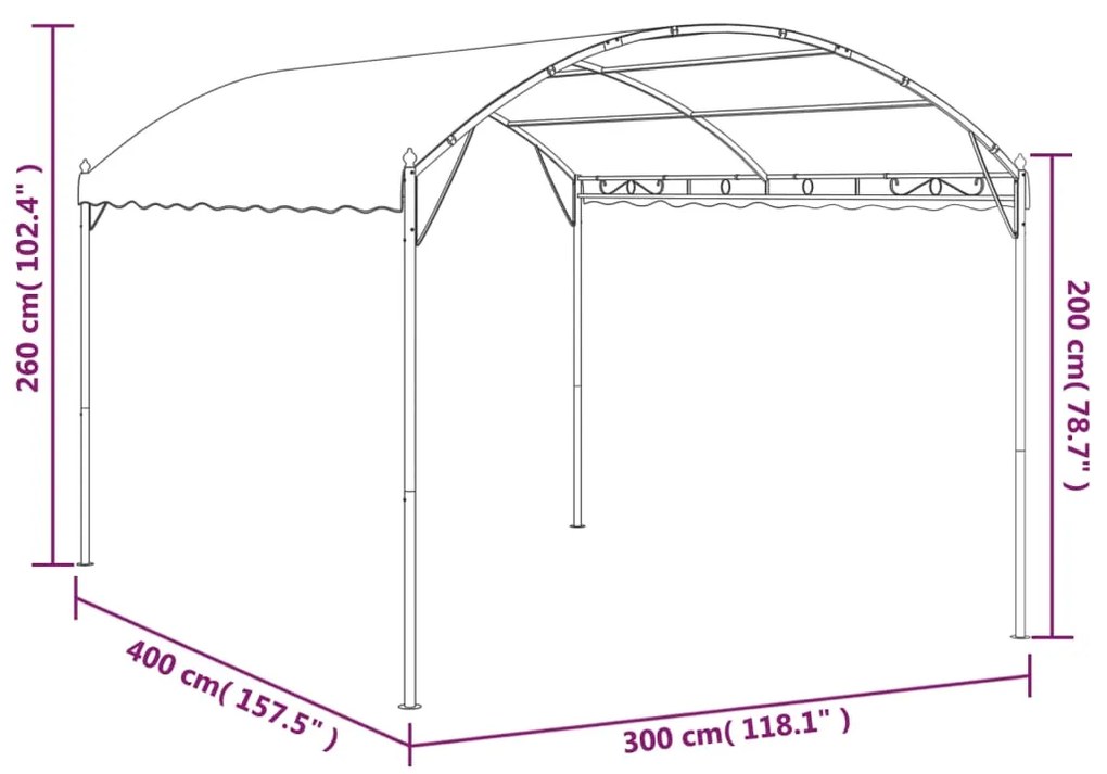 Pérgola Aveiro 3x4 - Várias Cores - Design Moderno