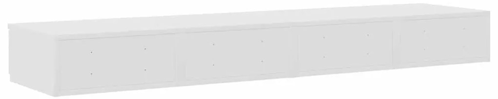 Gavetas de Cama Brancas vidaXL 135x36,5x16,5 cm em Madeira de Engenhar