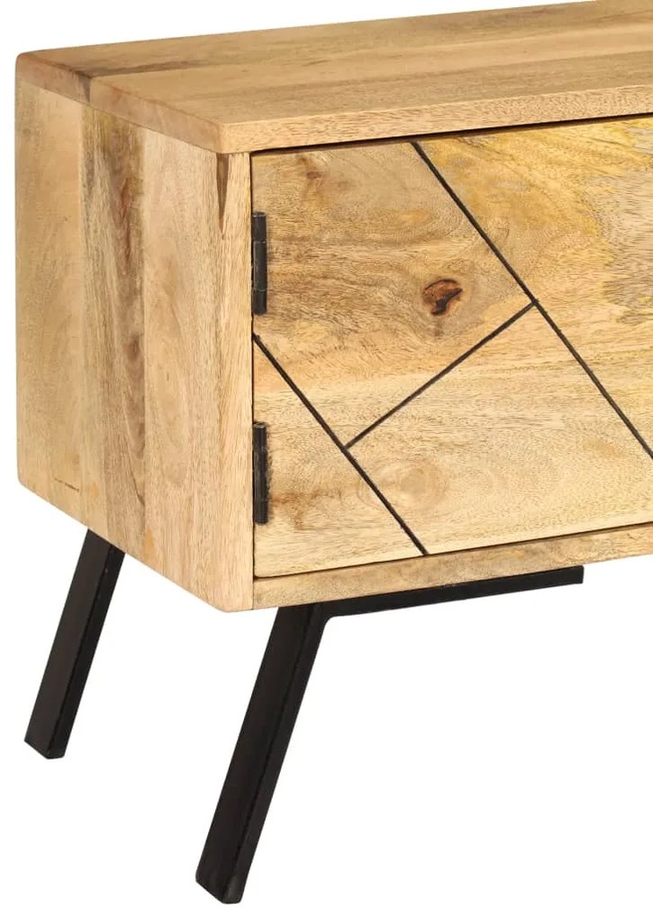 Móvel de TV em madeira de mangueira maciça 140x30x40 cm