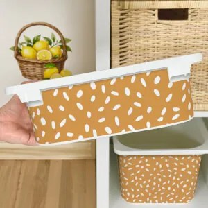 Autocolante para caixa IKEA TROFAST - Padrão BOHO amarelo dourado