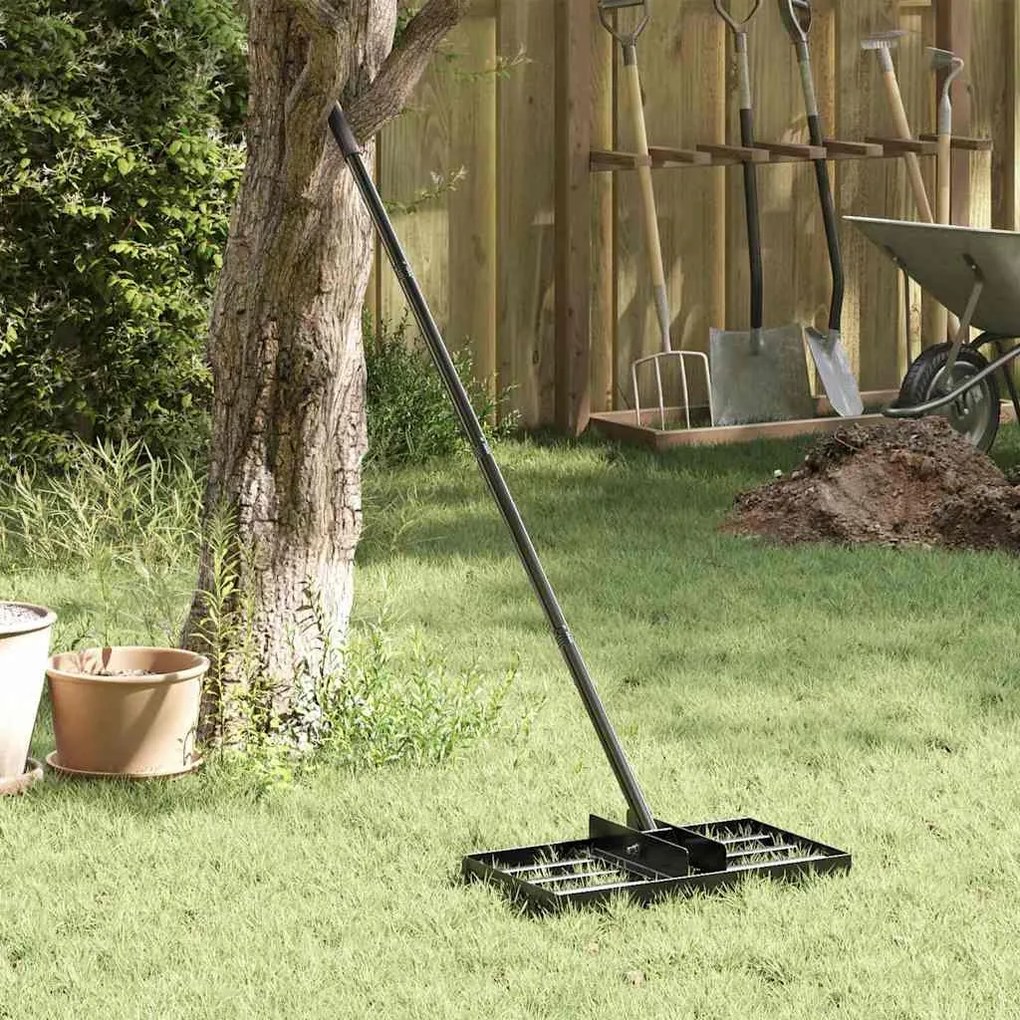 vidaXL Rastelo de Jardim Preto 45 x 25 x 200 cm Aço revestido a pó