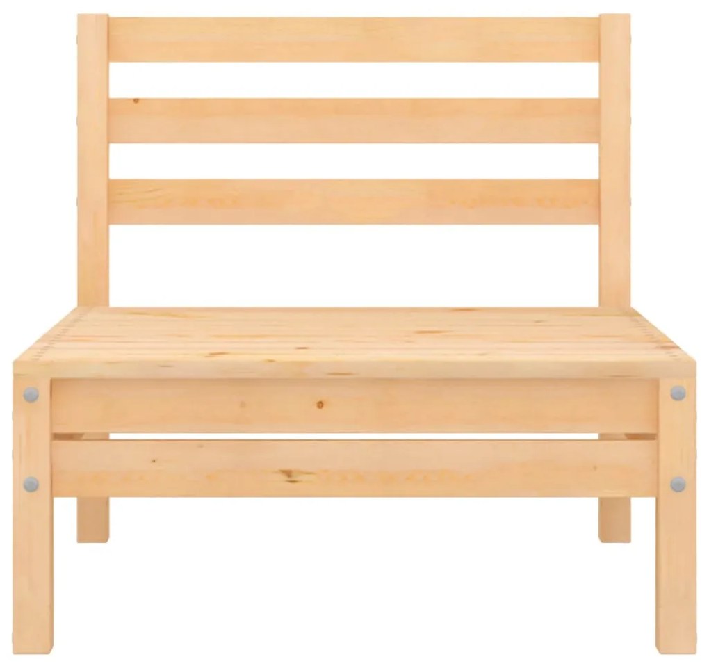 3 pcs conjunto lounge de jardim pinho maciço