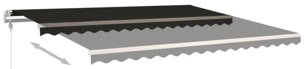 Toldo retrátil automático 450x350 cm antracite