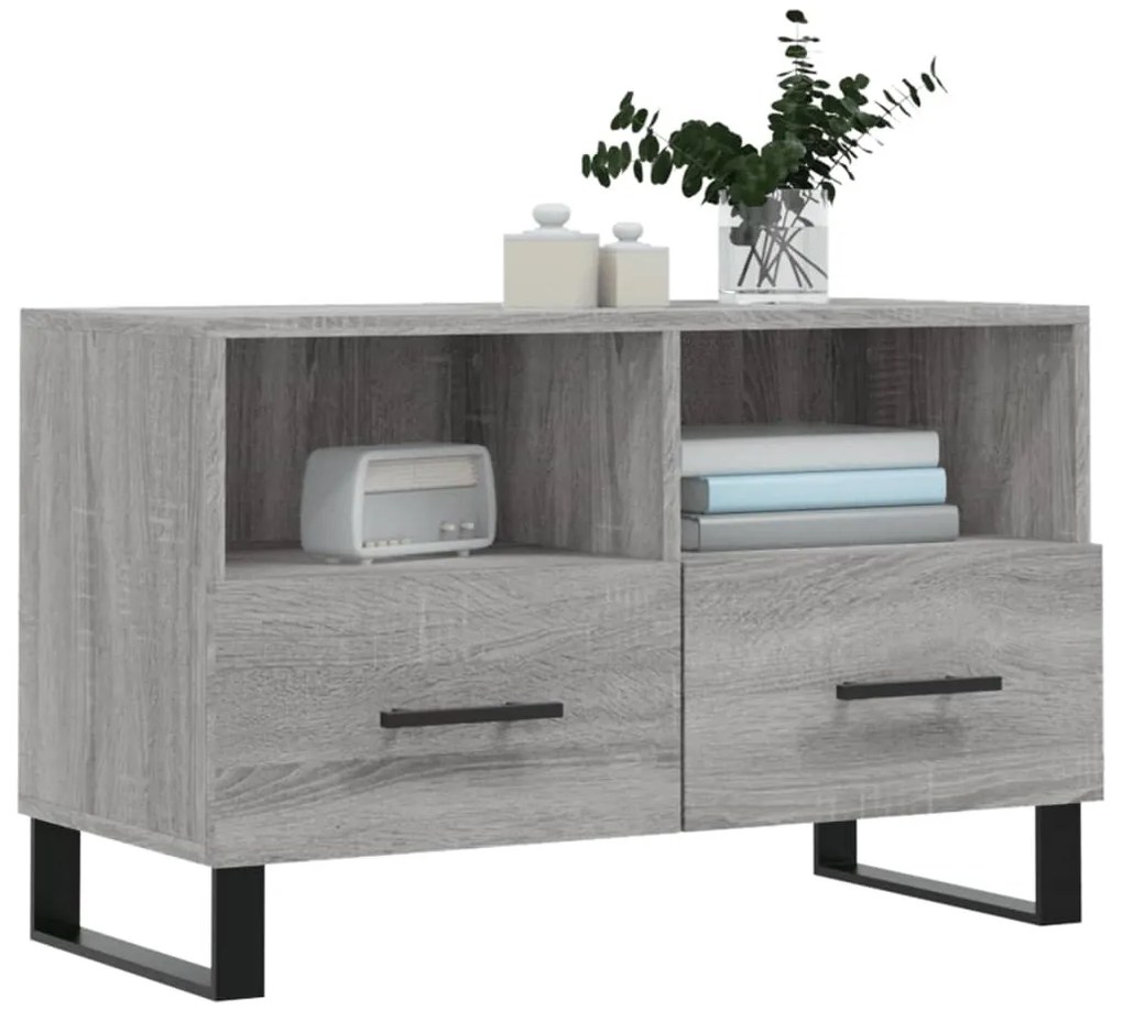 Móvel de TV 80x36x50 cm derivados de madeira cinzento sonoma