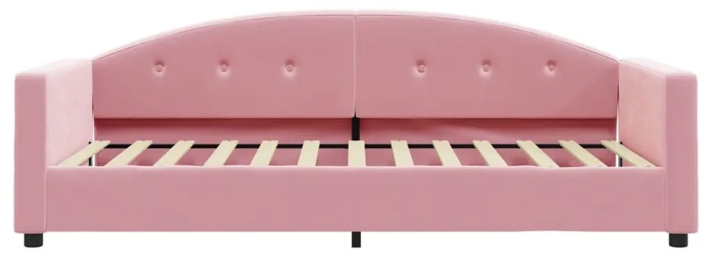 Sofá-cama 90x200 cm veludo rosa