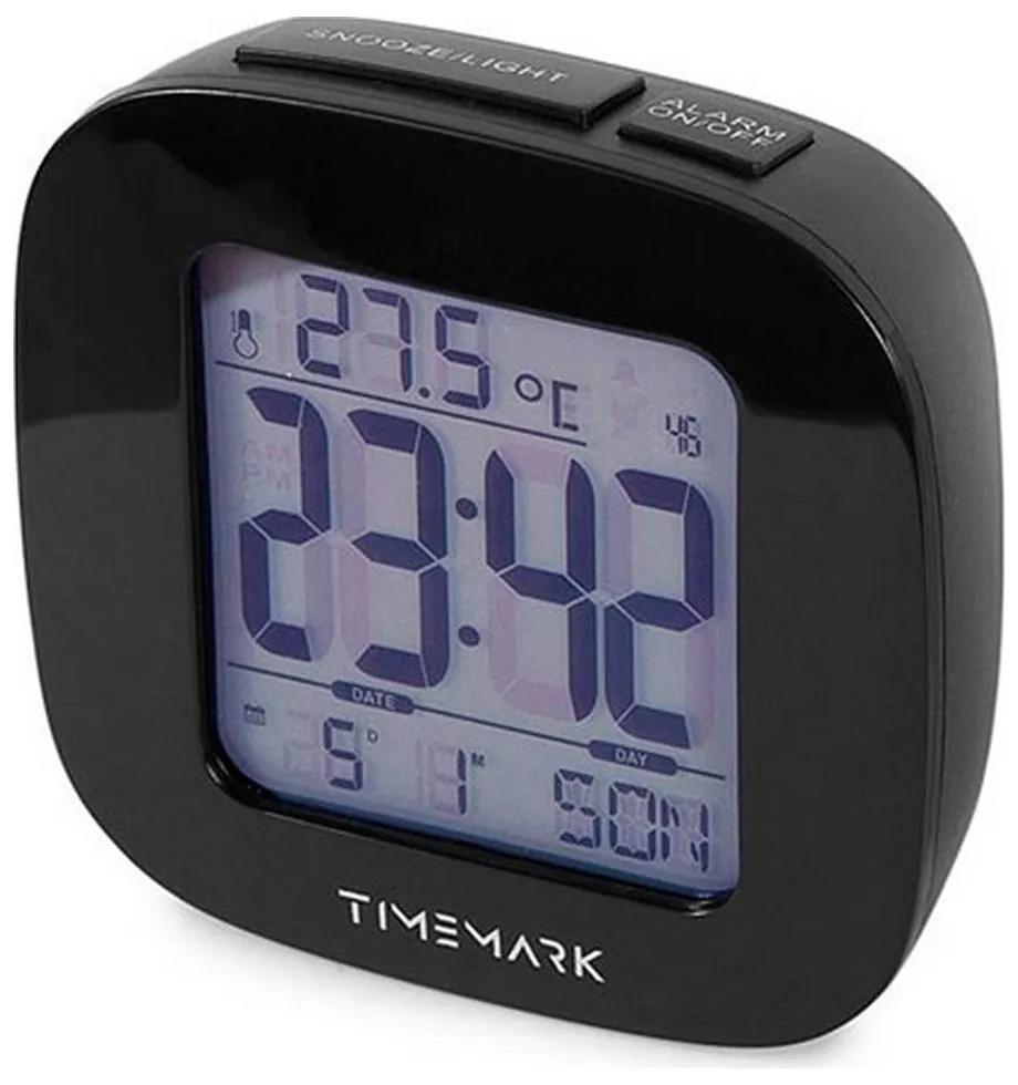 Relógio-Despertador Timemark Preto (9,5 x 9,5 x 4 cm)