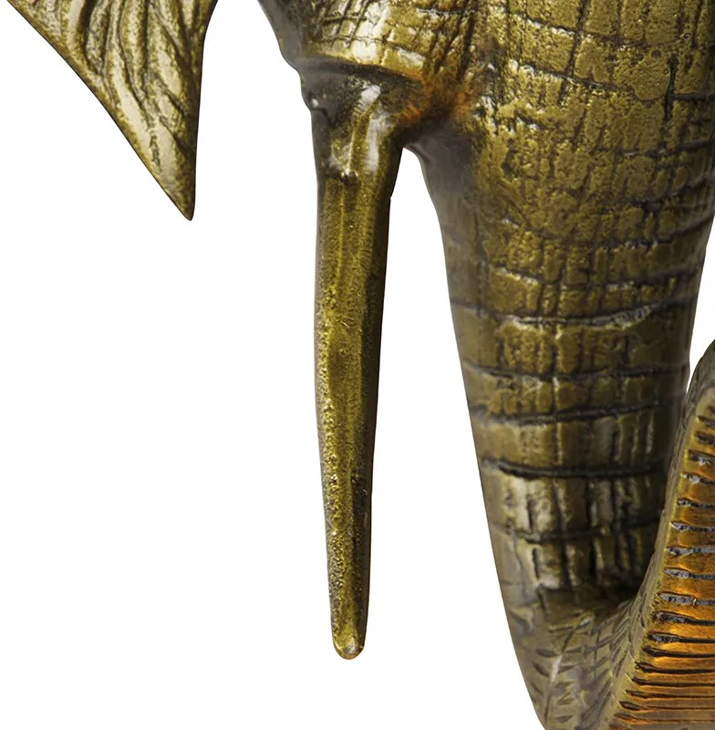 Candeeiro de parede vintage dourado - Animal Elefante Rústico