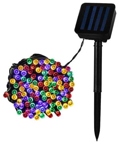 Grinalda de Luzes LED Ledkia Solar 12 m A++ 0,5 W (RGB)