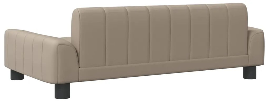 Sofá infantil 90x53x30 cm couro artificial cappuccino