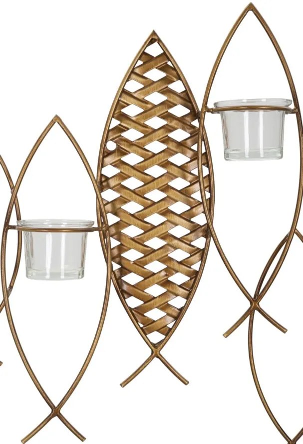 Castiçal de Parede Peixe – 66x9x40,5 cm