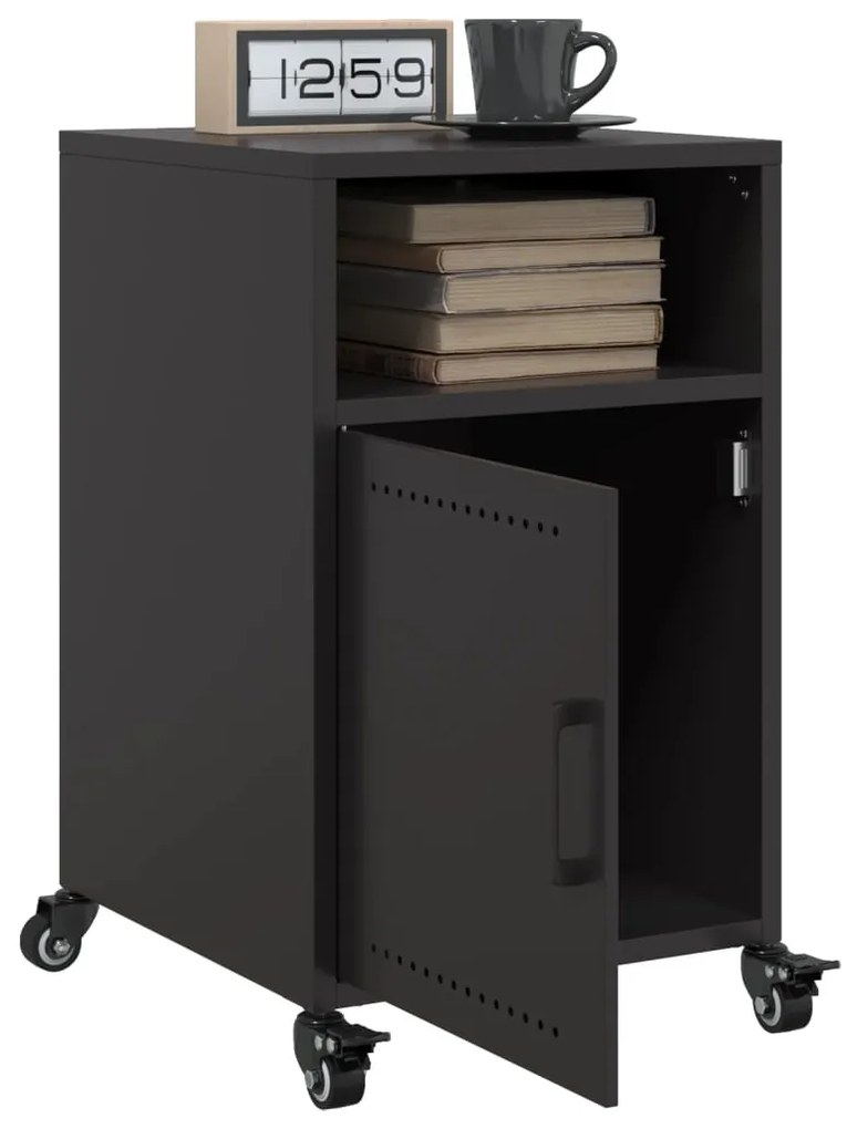 Mesa de cabeceira 36x39x59 cm aço preto