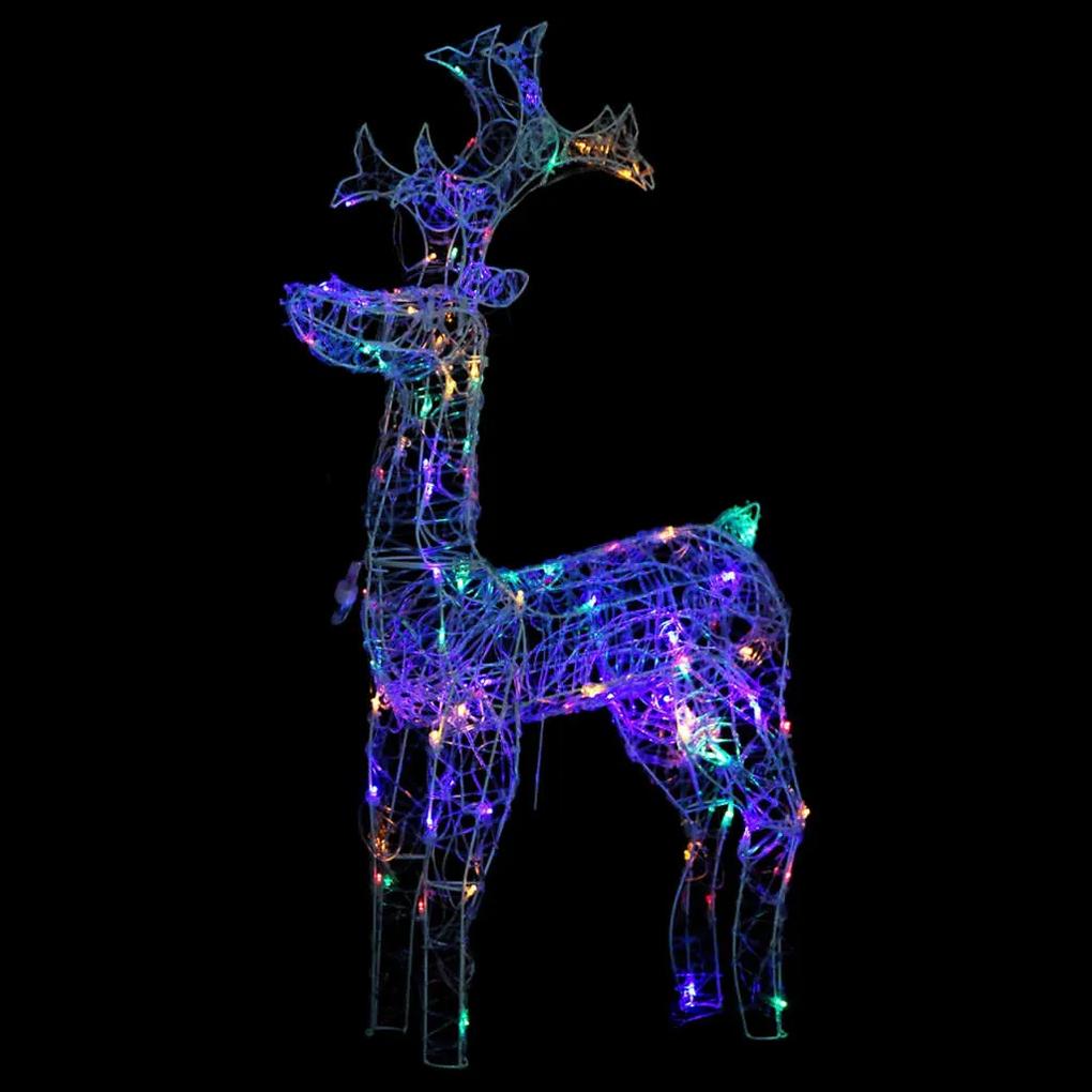 Rena decorativa de Natal 90 luzes LED 60x16x100 cm acrílico
