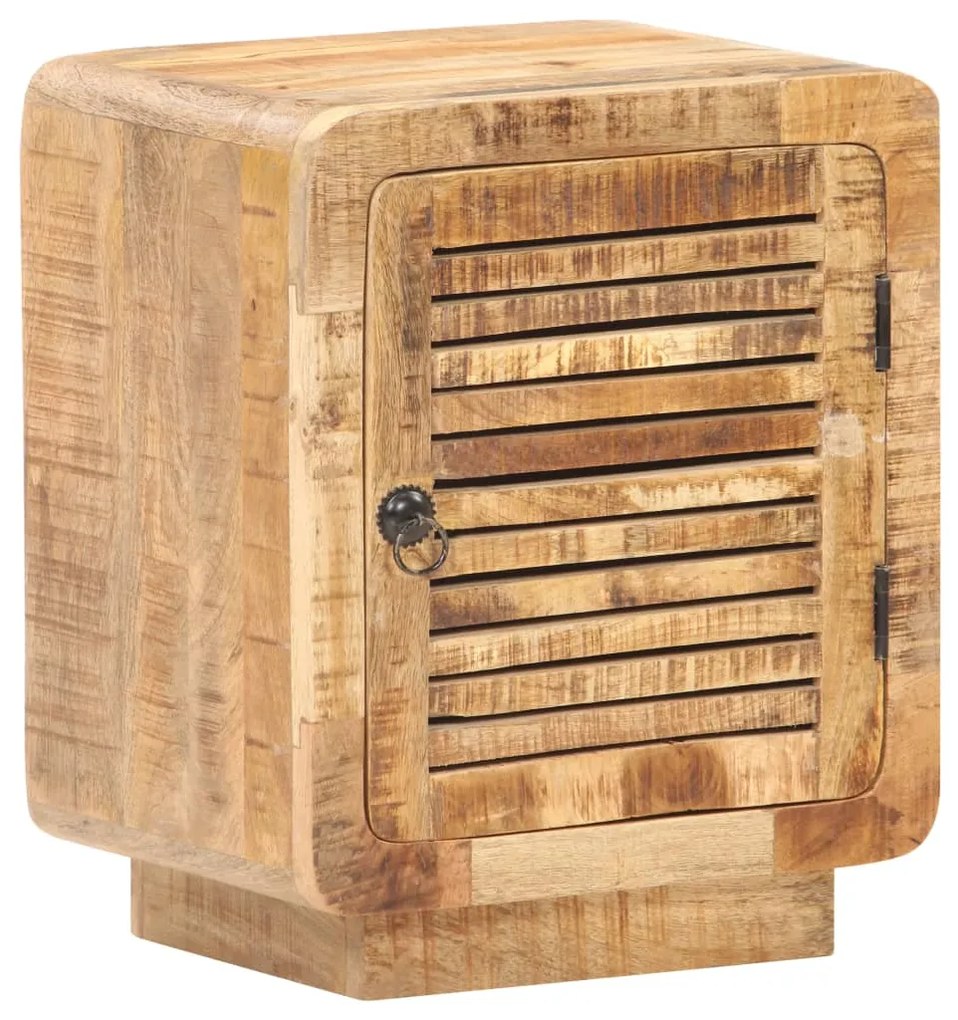 Mesa de cabeceira 40x30x50 cm madeira de mangueira áspera