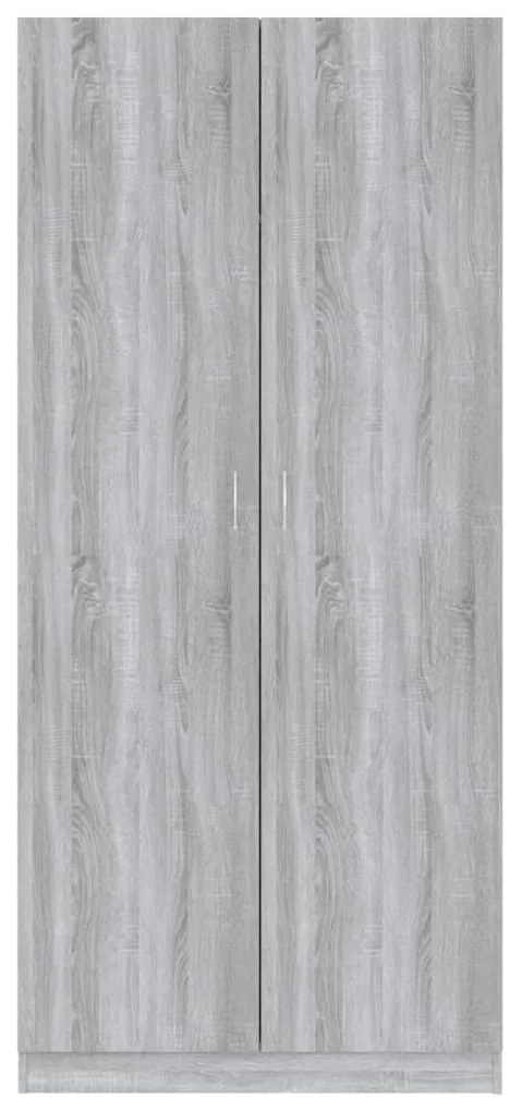 Roupeiro 90x52x200 cm derivados de madeira cinzento sonoma
