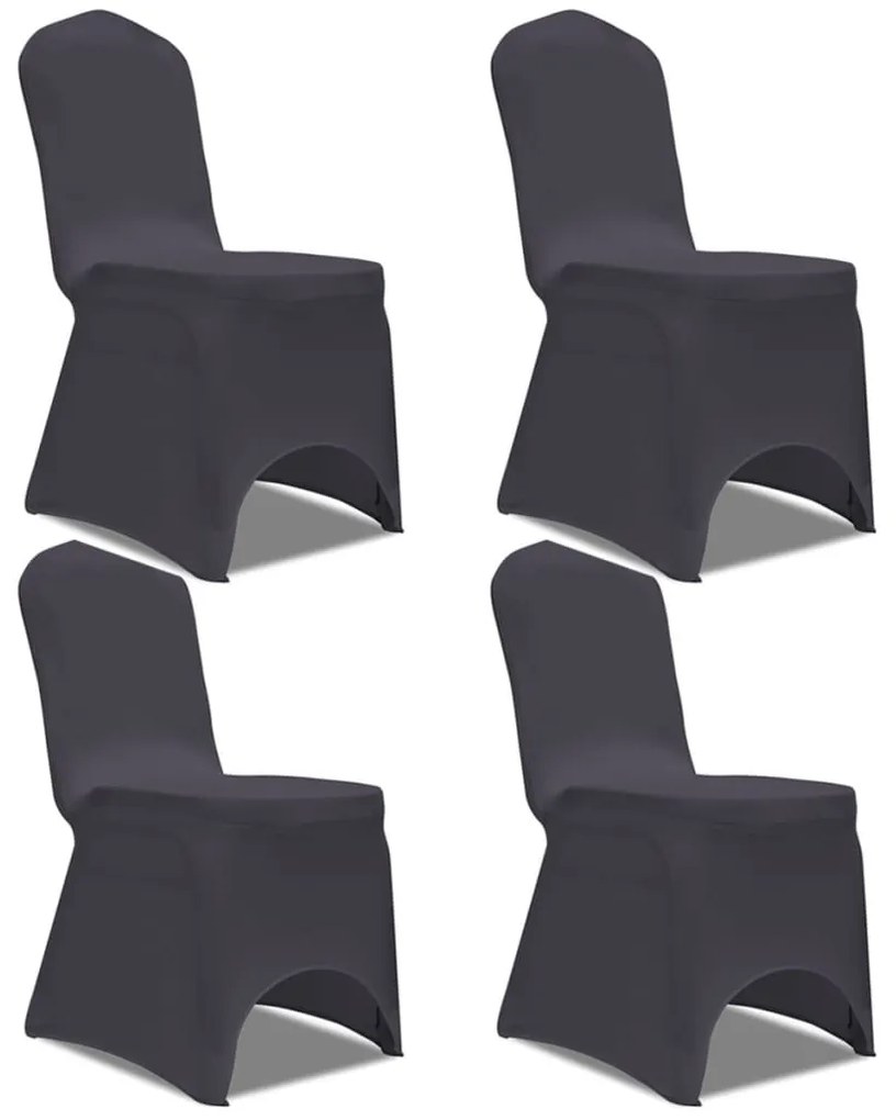 vidaXL Capa extensível para cadeira 4 pcs antracite