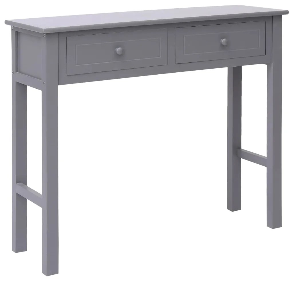 vidaXL Mesa consola 90x30x77 cm madeira cinzento