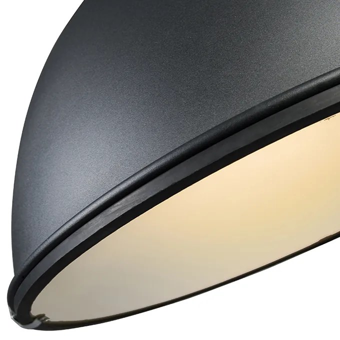 Candeeiro de suspensão industrial inteligente preto 53 cm incl. A60 Wifi - Sicko