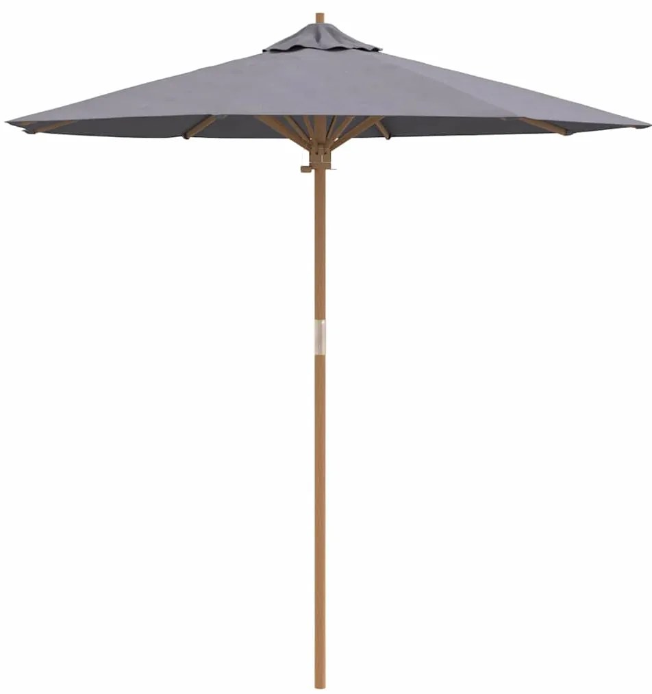 Parasol de Jardim Cinza Escuro 217 x 230 cm de Bambu
