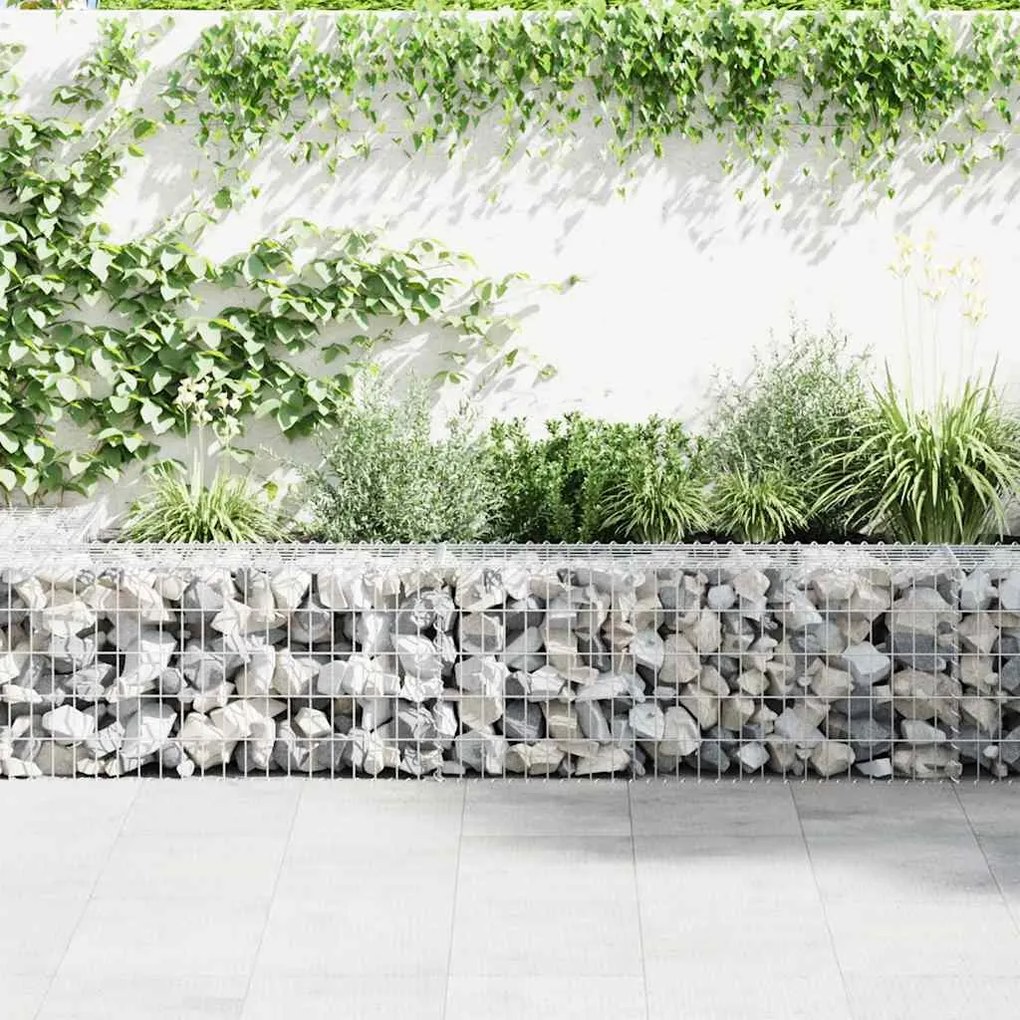 Muro gabião com tampas aço galvanizado 900x50x50 cm