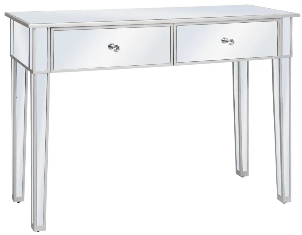 vidaXL Mesa consola espelhada em MDF e vidro 106,5x38x76,5 cm