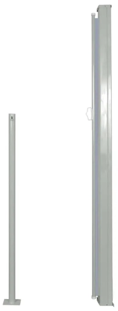 Toldo lateral retrátil para pátio 160x300 cm cinzento