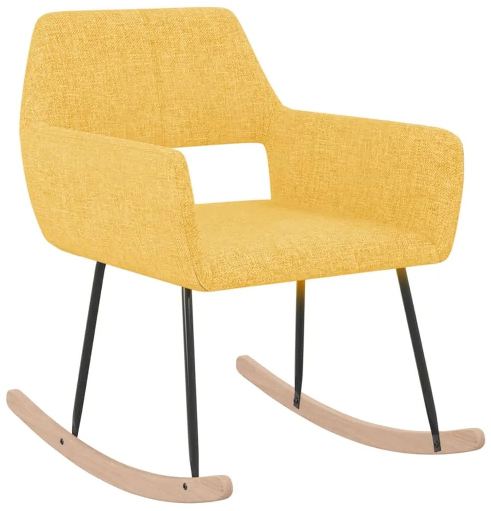 Cadeira de baloiço tecido amarelo