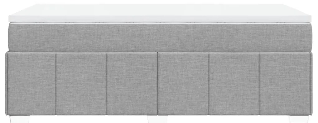 Cama com molas/colchão 80x200 cm tecido cinza-claro