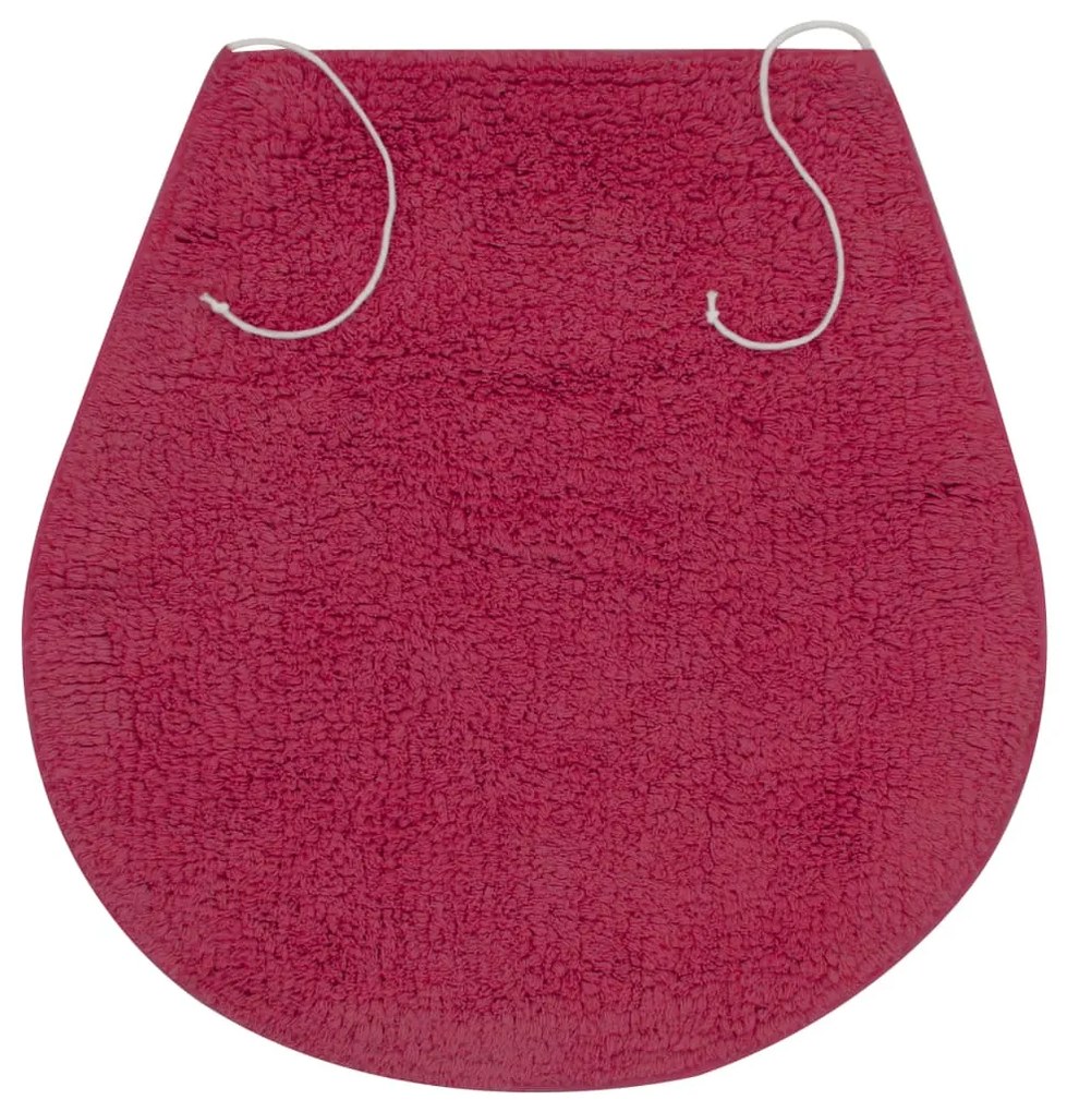 Conjunto tapetes de casa de banho 3 pcs tecido fúcsia