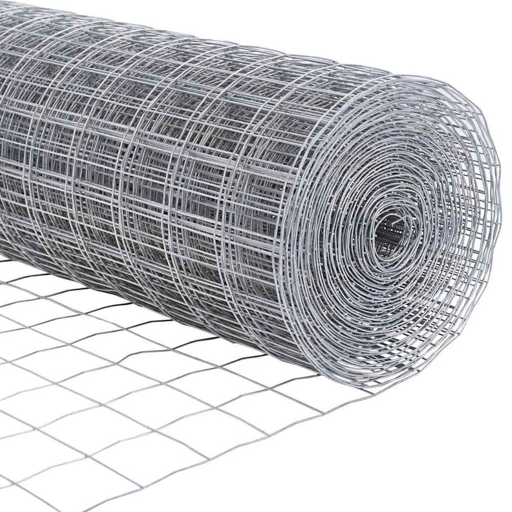 Cerca Euro com 7 postes de ponta de 1,4 x 10 m em aço galvanizado