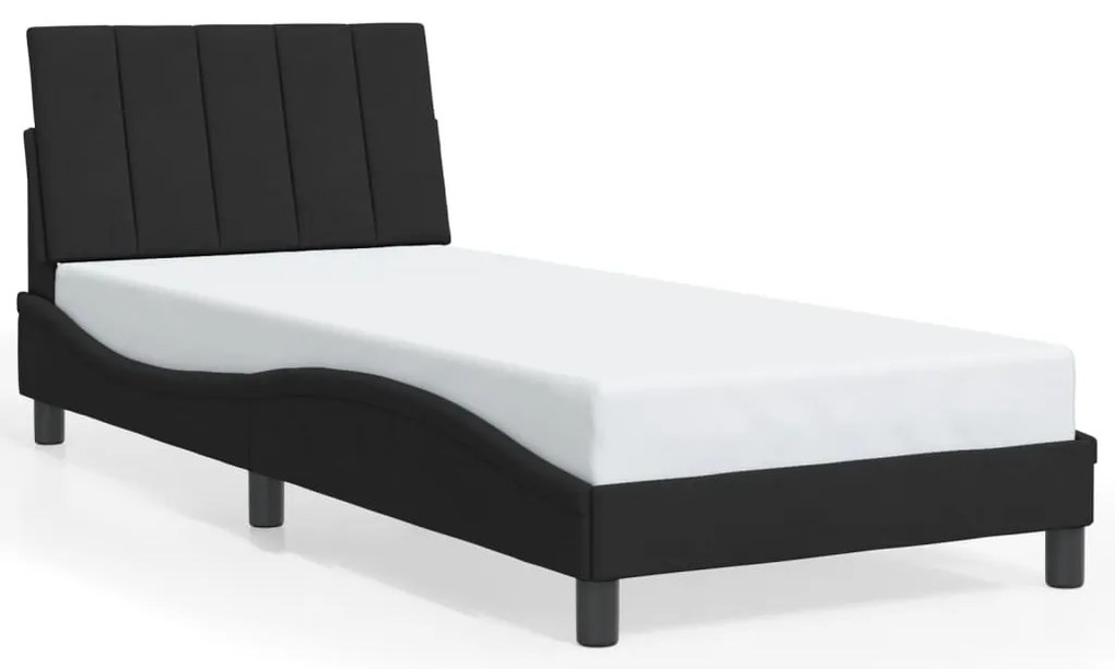 Estrutura de cama c/ luzes LED 80x200 cm veludo preto