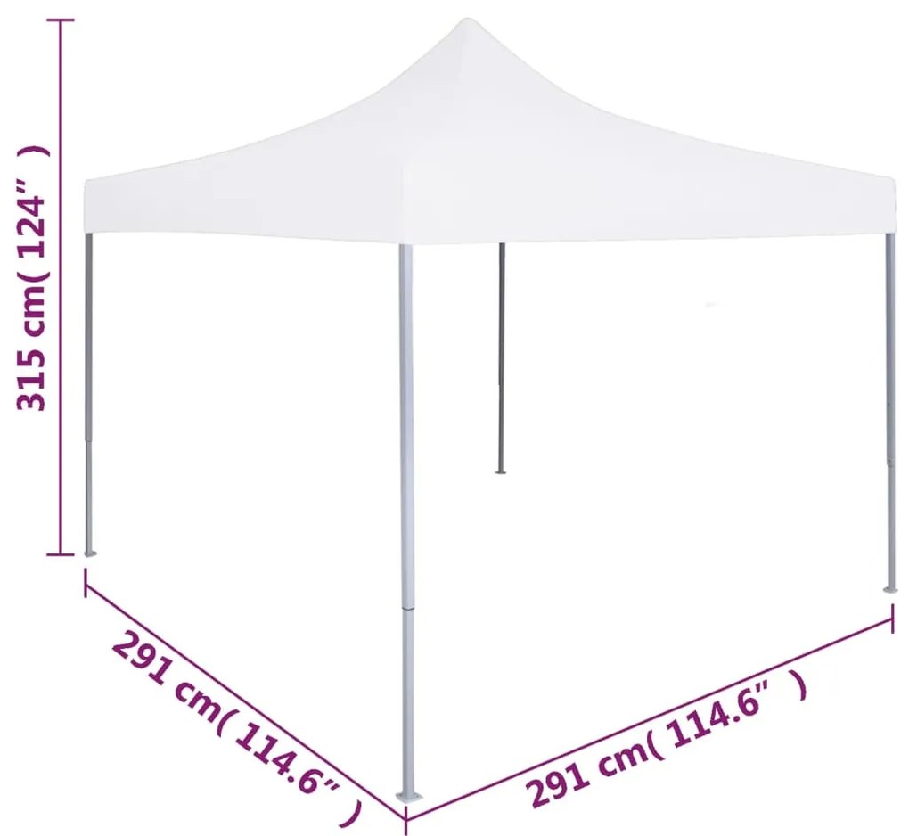 Tenda dobrável profissional para festas 3x3 m aço branco