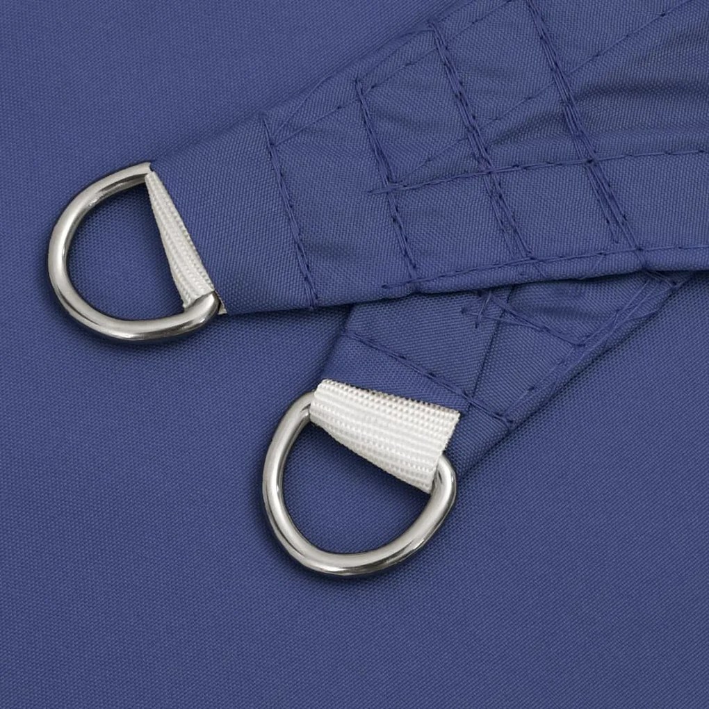 Para-sol estilo vela tecido oxford triangular 5x5x5 m azul